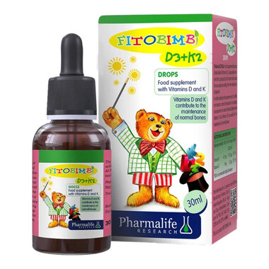 Dung dịch uống Fitobimbi D3 + K2 Delap bổ sung vitamin D3 và vitamin K2, hỗ trợ hấp thu canxi cho cơ thể (30ml)