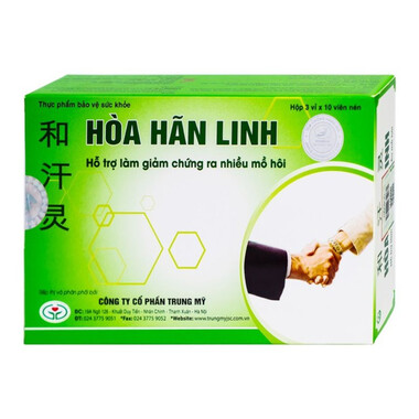 Viên uống Hòa Hãn Linh hỗ trợ làm giảm chứng ra mồ hôi nhiều (3 vỉ x 10 viên)