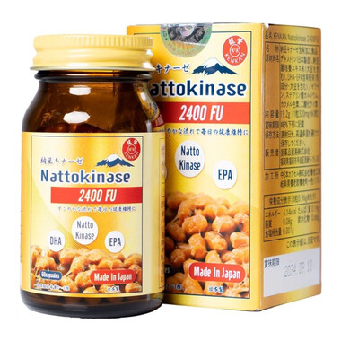 Viên uống KenKan Nattokinase 2400FU tăng cường lưu thông máu, tốt cho tim mạch (60 viên)