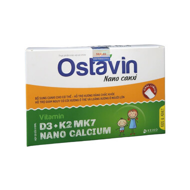 Thực phẩm bảo vệ sức khỏe Ostavin Nano Canxi - Hộp 20 gói