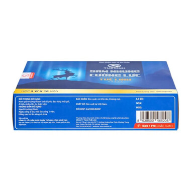 Viên nén Sâm Nhung Cường Lực Tuệ Linh giúp bổ thận tráng dương, bổ khí huyết (3 vỉ x 10 viên)