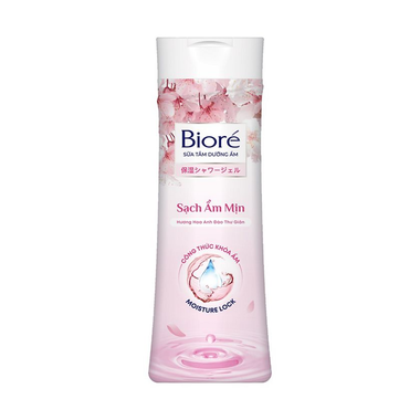 Sữa tắm dưỡng ẩm mịn da hương hoa anh đào Bioré