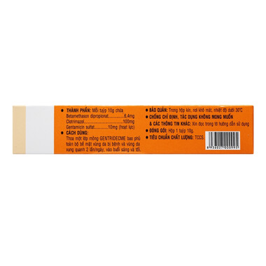 Thuốc bôi da Gentridecme Cream điều trị nhiễm trùng da, nấm da (10g)