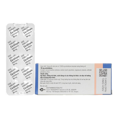 Thuốc Cardilopin 10mg trị tăng huyết áp, đau thắt ngực (3 vỉ x 10 viên)
