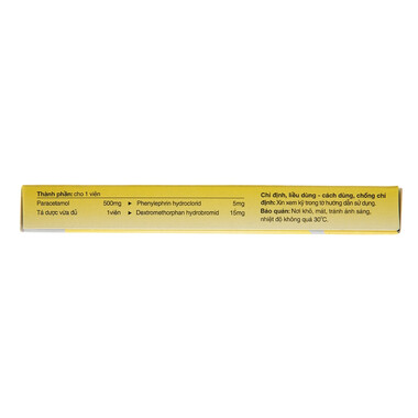 Thuốc Deflucold day Danapha giảm tạm thời các triệu chứng cảm lạnh và cảm cúm (2 vỉ x 10 viên)
Thuốc Deflucold day Danapha giảm tạm thời các triệu chứng cảm lạnh và cảm cúm (2 vỉ x 10 viên)