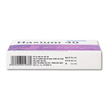Thuốc Haxium 40 DHG hỗ trợ phòng và điều trị loét dạ dày - tá tràng (3 vỉ x 10 viên)
