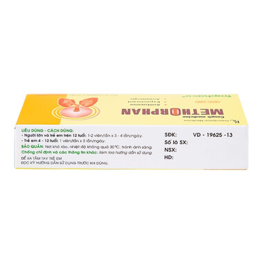 Thuốc ho Methorphan Traphaco cắt cơn ho, điều trị long đờm, chống dị ứng (2 vỉ x 10 viên)