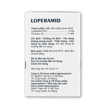 Thuốc Loperamid 2mg điều trị tiêu chảy cấp (10 vỉ x 10 viên)