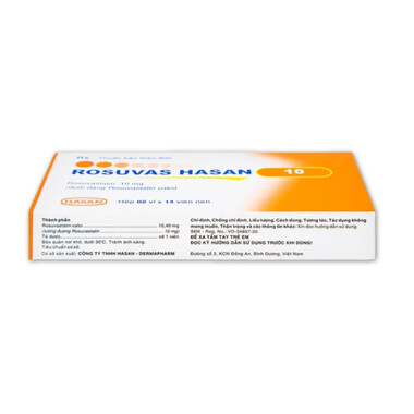 Thuốc Rosuvas Hasan 10 điều trị tăng cholesterol máu (2 vỉ x 14 viên)