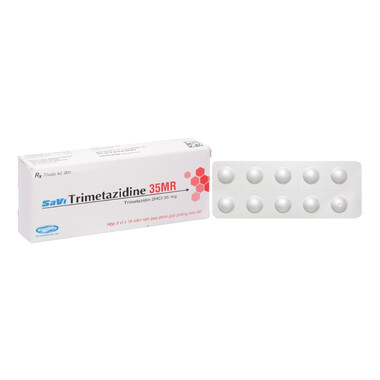 Thuốc Savi Trimetazidine 35MR điều trị đau thắt ngực (3 vỉ x 10 viên)