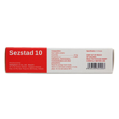 Thuốc Sezstad 10 Stella điều trị tăng cholesterol máu nguyên phát (3 vỉ x 10 viên)