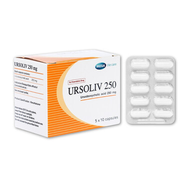 Thuốc Ursoliv 250 Mega We care điều trị làm tan sỏi mật (5 vỉ x 10 viên)