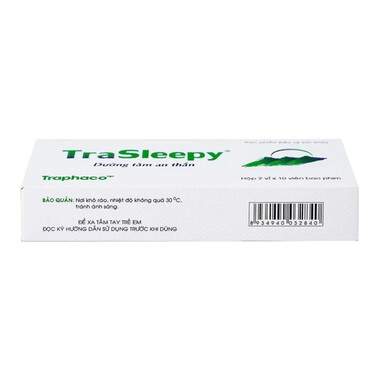 Viên uống TraSleepy Traphaco dưỡng tâm an thần, hỗ trợ gây ngủ, giúp ngủ ngon (2 vỉ x 10 viên)