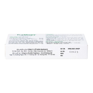 Viên uống TraSleepy Traphaco dưỡng tâm an thần, hỗ trợ gây ngủ, giúp ngủ ngon (2 vỉ x 10 viên)