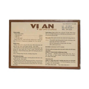 Viên uống Vị An GPharm giúp giảm đau dạ dày, tá tràng (60 viên)