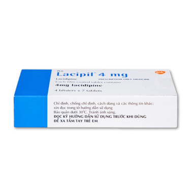 Viên nén Lacipil 4mg GSK điều trị tăng huyết áp (4 vỉ x 7 viên)