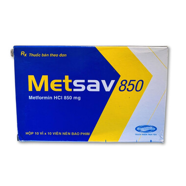 Viên nén Metsav 850 Savi điều trị bệnh đái tháo đường