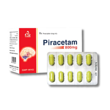 Viên nén Piracetam 800mg TV. Pharm điều trị triệu chứng chóng mặt