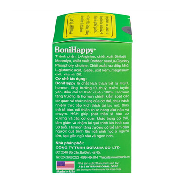 Viên uống BoniHappy Botania hỗ trợ điều trị mất ngủ, cải thiện và phục hồi sức khỏe (60 viên)
