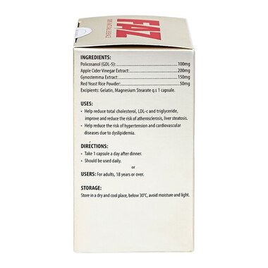 Viên uống FAZ Ecogreen hỗ trợ giảm cholesterol toàn phần, giảm LDL-c (30 viên)