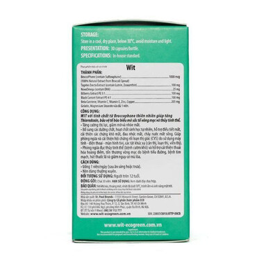 Viên nang WIT For Your Eyes Ecogreen tăng cường thị lực, giảm mờ và nhòe mắt (15 viên)