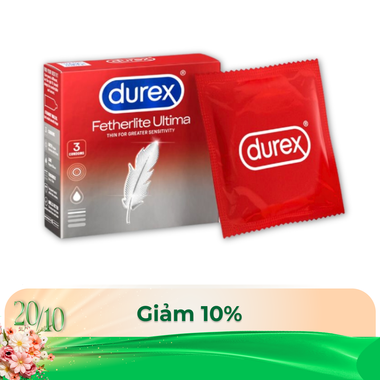 Bao cao su Durex Fetherlite vừa vặn, độ bảo vệ cao (3 cái)