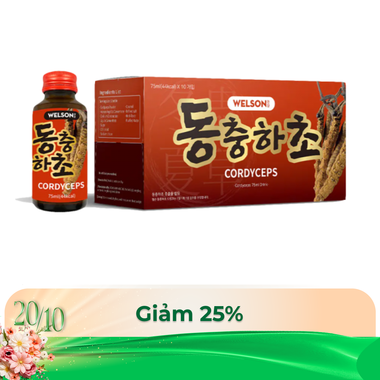 Nước Uống Đông Trùng Hạ Thảo Welson Cordyceps Hộp 10 Chai