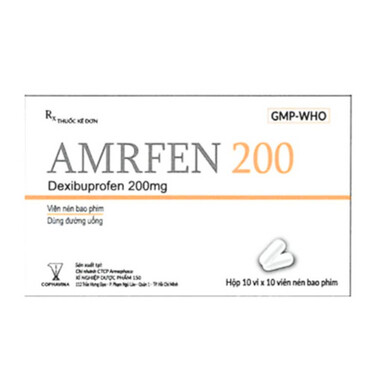Amrfen 200 - Thuốc được chỉ định để làm giảm các dấu hiệu và triệu chứng của viêm khớp (Hộp 100 viên)