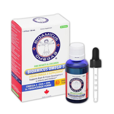 Thực phẩm bảo vệ sức khỏe Bioamicus Omega-3 hỗ trợ tốt cho mắt và não (30ml)