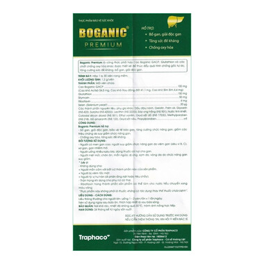 Viên uống Boganic Premium Traphaco hỗ trợ bảo vệ và tăng cường chức năng gan (30 viên)
