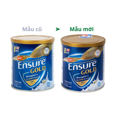 Sữa bột Ensure Gold StrengthPro Abbott hương vani tăng cường sức khỏe khối cơ, tăng miễn dịch (380g)