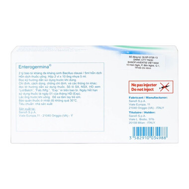 Men ống vi sinh EnterGo (Hộp 20 ống x 10ml)