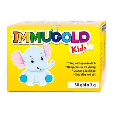 Bột pha Immugold Kids V-Biotech tăng cường miễn dịch, nâng cao sức đề kháng (30 gói x 3g)