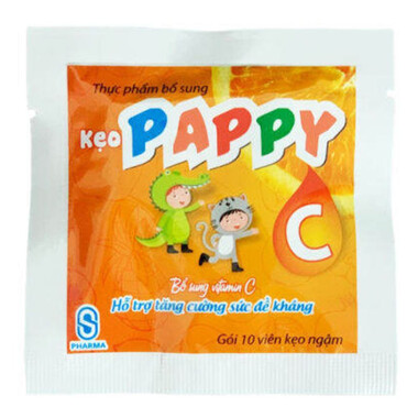 Kẹo Pappy C Bổ sung vitamin C an toàn hiệu quả (Hộp 35 gói)