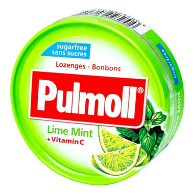 Kẹo ngậm không đường Pulmoll Lime Mint vị chanh bạc hà hỗ trợ bổ sung vitamin C cho cơ thể (45g)