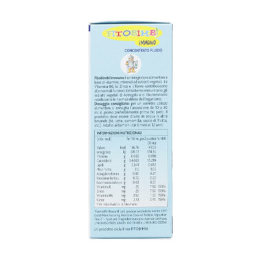 Siro Fitobimbi Immuno Concentrato Fluido bổ sung vitamin, khoáng chất cho cơ thể (200ml)