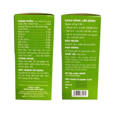 Thực phẩm bảo vệ sức khoẻ Siro P/H (120ml)