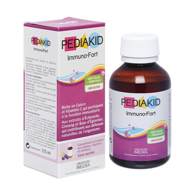 Siro Pediakid Immuno-Fort hỗ trợ tăng đề kháng, giúp bảo vệ sức khỏe (125ml)