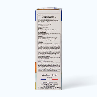 Siro SPECIAL KID K2+D3 hỗ trợ hấp thu canxi cho bé (Chai 10ml)