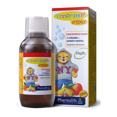 Siro Vitemix Bimbi Concentrato Fluido Pharmalife bổ sung các Vitamin, Canxi cho cơ thể (200ml)