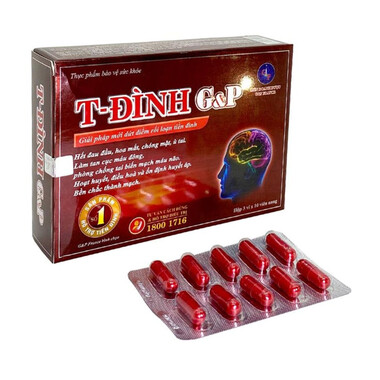 Viên uống T-Đình G&P hỗ trợ điều trị rối loạn tiền đình (30 viên)