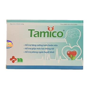 Viên uống Tamico hỗ trợ cải thiện tuần hoàn não (30 viên)