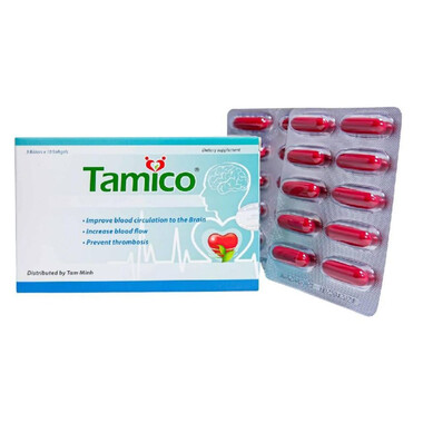 Viên uống Tamico hỗ trợ cải thiện tuần hoàn não (30 viên)