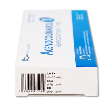 Thuốc Acenocoumarol 1 SPM điều trị và ngăn ngừa bệnh nghẽn mạch (3 vỉ x 10 viên)