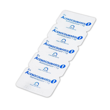 Thuốc Acenocoumarol 1 SPM điều trị và ngăn ngừa bệnh nghẽn mạch (3 vỉ x 10 viên)