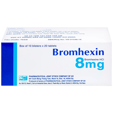 Thuốc Bromhexin 8mg