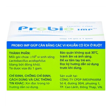 Thuốc cốm Probio IMP bổ sung vi khuẩn có ích ở ruột (14 gói x 1g)
