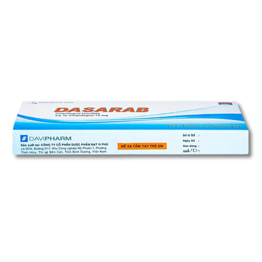 Thuốc Dasarab 75mg Davi Pharm điều trị hội chứng mạch vành cấp (2 vỉ x 14 viên)