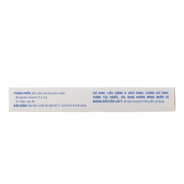 Thuốc Domecor 2.5mg Domesco điều trị tăng huyết áp, đau thắt ngực, suy tim mạn tính ổn định (2 vỉ x 14 viên)