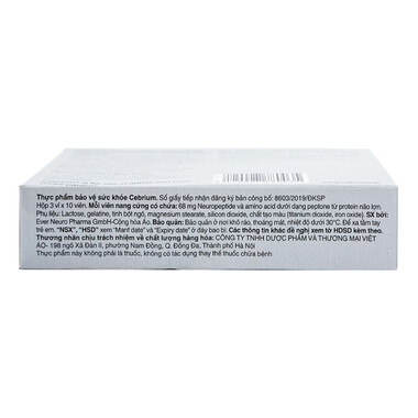 Viên uống Cebrium Ever Pharma hỗ trợ tăng khả năng tập trung, cải thiện trí nhớ (3 vỉ x 10 viên)